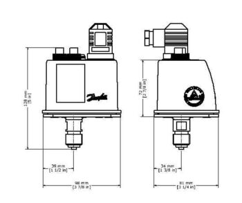 schematic pressure switch dunfoss automatic17 1